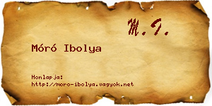 Móró Ibolya névjegykártya